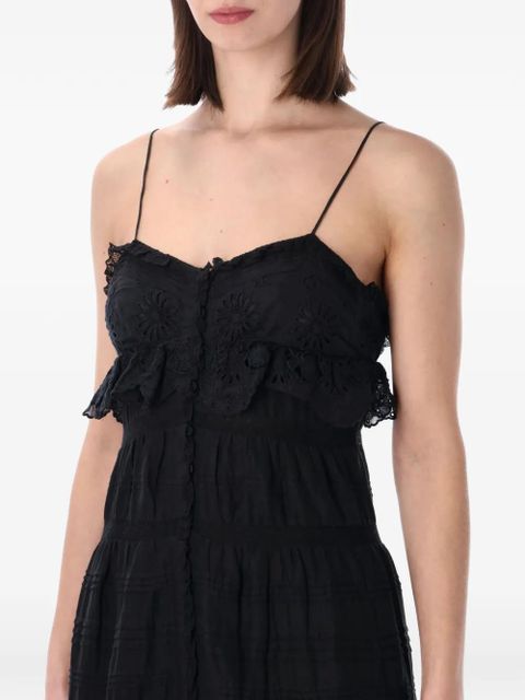 MARANT ÉTOILE Paule broderie anglaise ruffled dress - Black