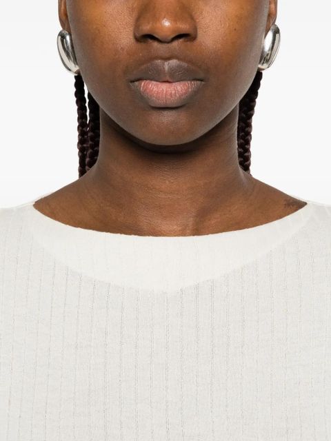 OUR LEGACY Strict ribbed-knit T-shirt - Neutrals