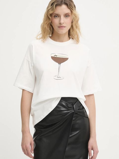 Never Fully Dressed t-shirt bawełniany damski kolor biały NFDTO1928 - zdjęcie produktu nr 1