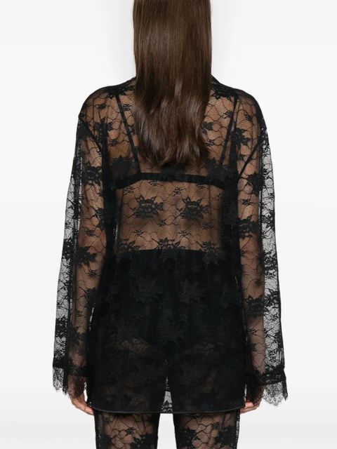 Oséree lace shirt - Black