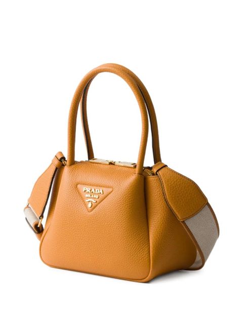 Prada mini leather tote bag - Brown