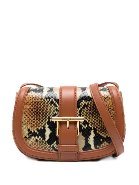 Alexander McQueen mini T-Bar leather cross body bag - Brown - zdjęcie produktu nr 1