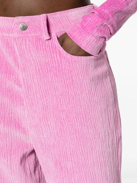 Nanushka Josine velvet cotton trousers - Pink