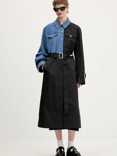 Karl Lagerfeld Jeans płaszcz kolor czarny B1W15028 - zdjęcie produktu nr 2