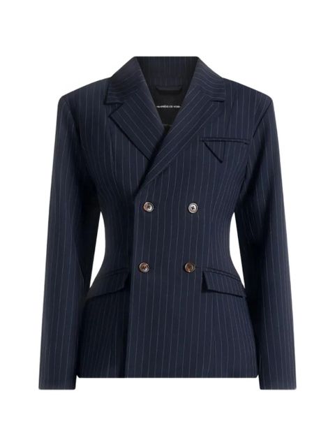 Manière De Voir Maia pinstripe double-breasted blazer - Blue - zdjęcie produktu nr 1