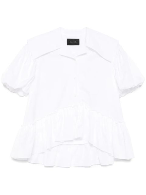 Simone Rocha sailor-collar puff-sleeves shirt - White - zdjęcie produktu nr 1