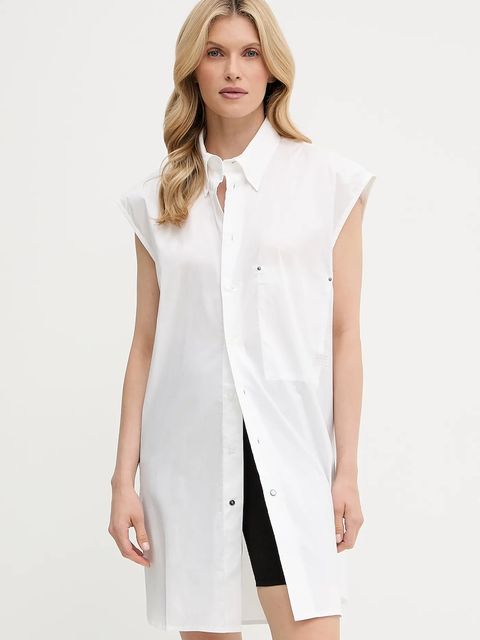 G-Star koszula damska kolor biały relaxed z kołnierzykiem klasycznym D26541-D321 - zdjęcie produktu nr 1