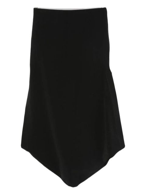 Jean Paul Gaultier asymmetric midi skirt - Black