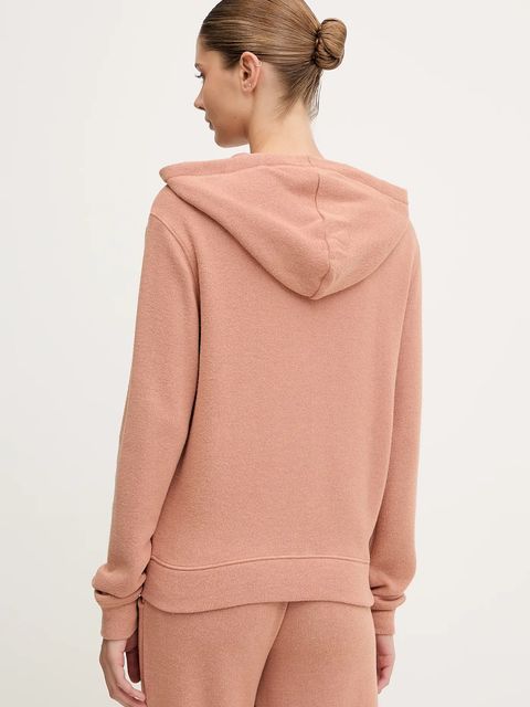 Chantelle bluza damska kolor pomarańczowy z kapturem gładka C15WL5