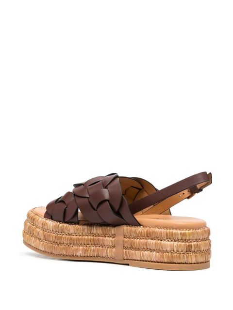 Tod's 60mm leather espadrilles - Brown - zdjęcie produktu nr 2