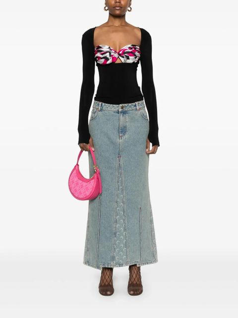 Marine Serre scarf-detailing blouse - Black - zdjęcie produktu nr 2