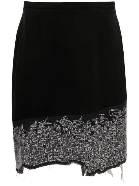 JW Anderson glitter-detail asymmetric skirt - Black - zdjęcie produktu nr 1