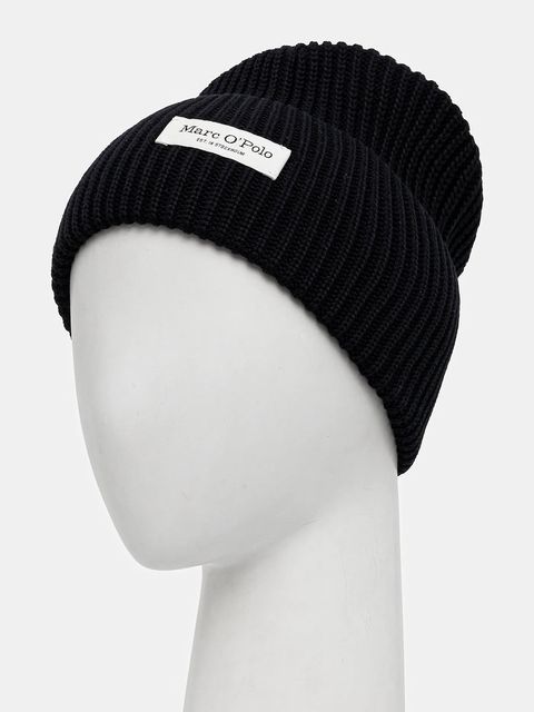 Marc O'Polo czapka bawełniana kolor granatowy 509605901141 - zdjęcie produktu nr 2