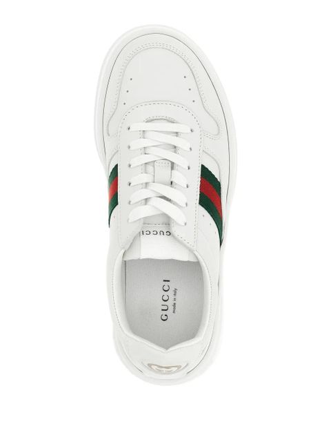 Gucci Web-detail logo sneakers - White