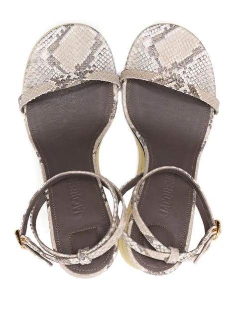 Jacquemus Les Doubles 120mm sandals - Neutrals