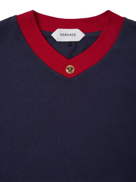 Versace stretch cotton-jersey T-shirt - Blue