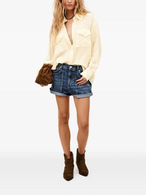 Ba&Sh Bao patch-pocket shirt - Yellow - zdjęcie produktu nr 2