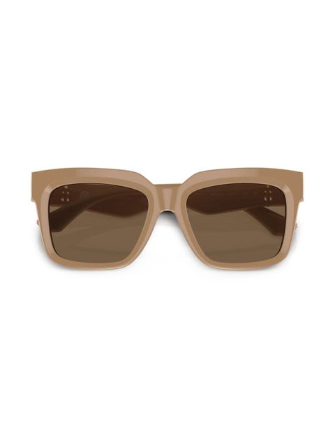 Burberry Eyewear monogram-plaque wayfarer sunglasses - Neutrals