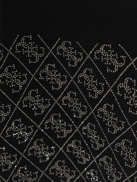 Guess szalik NORA damski kolor czarny z aplikacją W5BZ21 Z2NQ2 - zdjęcie produktu nr 2