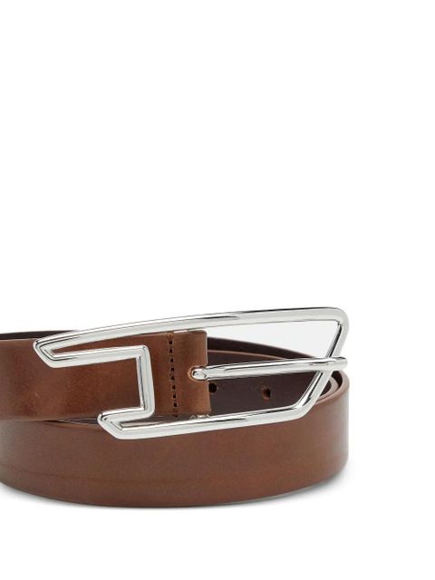 Diesel outlined D buckle belt - Brown