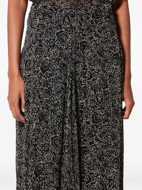 MARANT ÉTOILE Lycia floral-print midi skirt - Black