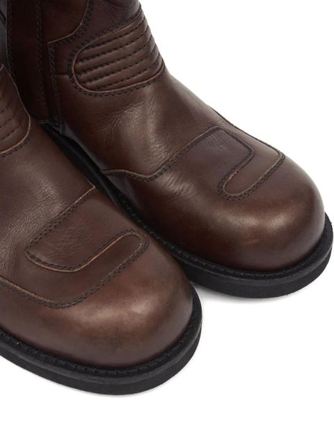 MM6 Maison Margiela leather boots - Brown