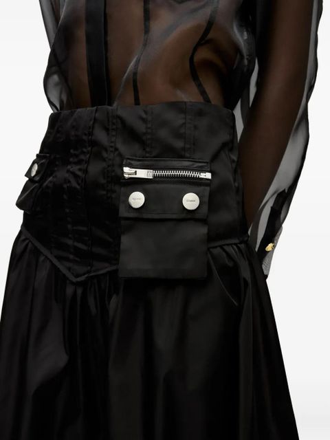 GANNI high-waisted maxi skirt - Black