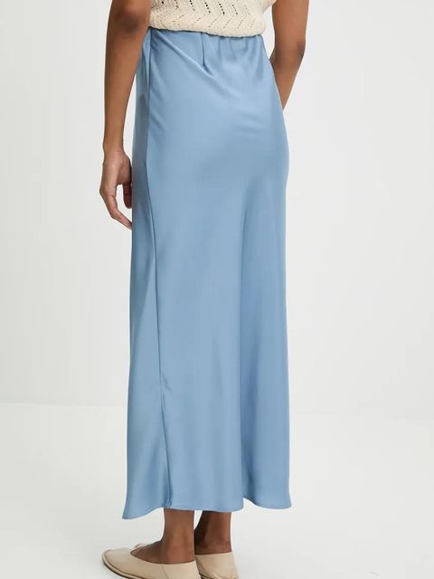 Answear.LAB spódnica kolor niebieski maxi rozkloszowana
