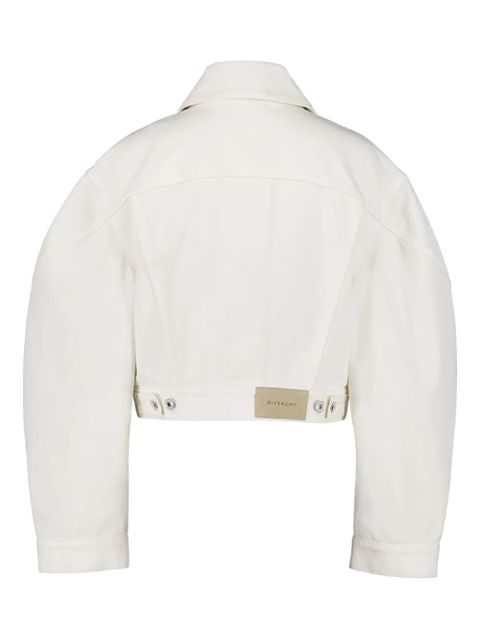 Givenchy logo-patch denim jacket - White