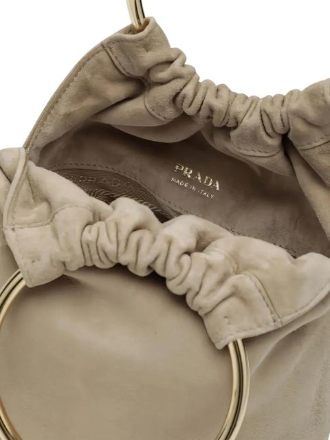 Prada ring-handle bucket bag - Neutrals