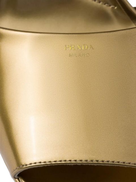 Prada metallic platform sandals - Gold