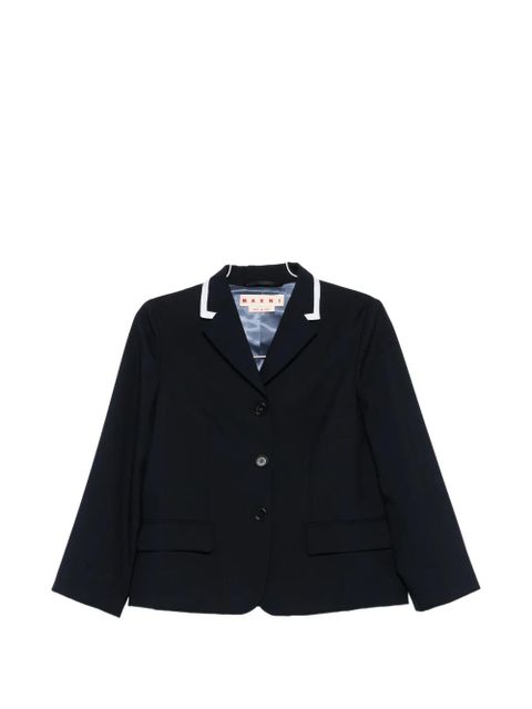 Marni Tropical contrast-trim blazer - Blue - zdjęcie produktu nr 1