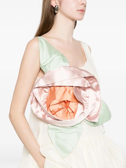 Simone Rocha rosette peplum top - Neutrals