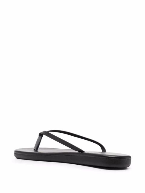 Ancient Greek Sandals Saionara leather flip flops - Black