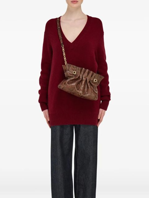 Ferragamo small Soft shoulder bag - Brown - zdjęcie produktu nr 2