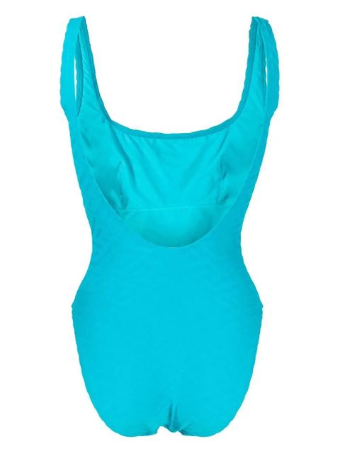 Versace logo patch monogram-print swimsuit - Blue - zdjęcie produktu nr 2