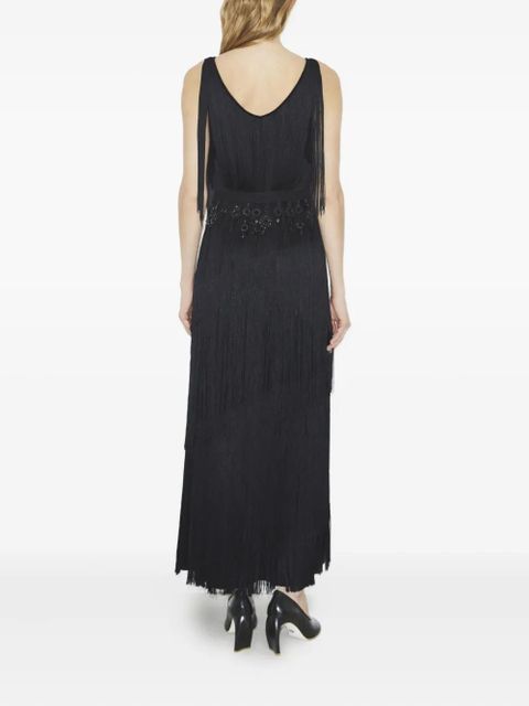Tory Burch fringed maxi dress - Black