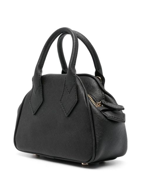 Vivienne Westwood Orb-plaque leather tote bag - Black