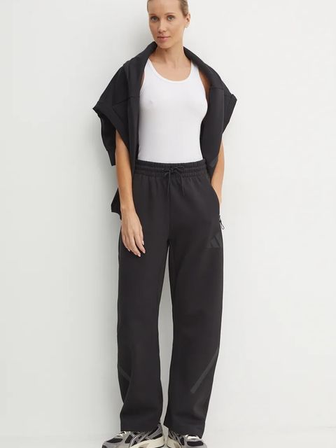 adidas bluza Z.N.E. damska kolor czarny z kapturem z nadrukiem JE7860 - zdjęcie produktu nr 2