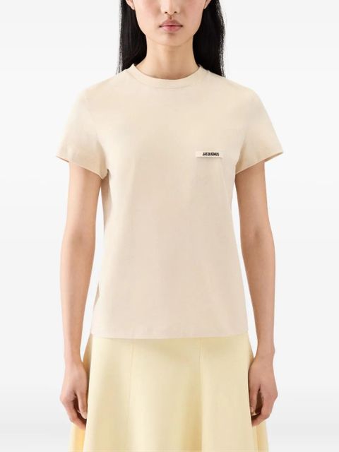 Jacquemus logo-patch t-shirt - Neutrals