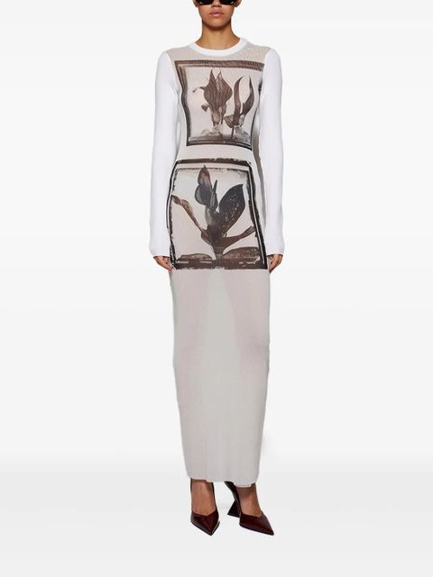 Jean Paul Gaultier Flowers Cadres maxi dress - White - zdjęcie produktu nr 2