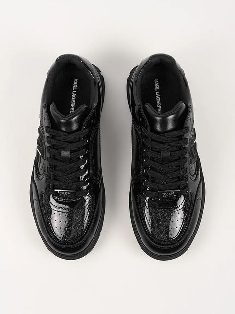 Karl Lagerfeld sneakersy skórzane KOURTNEY damskie kolor czarny KL63025