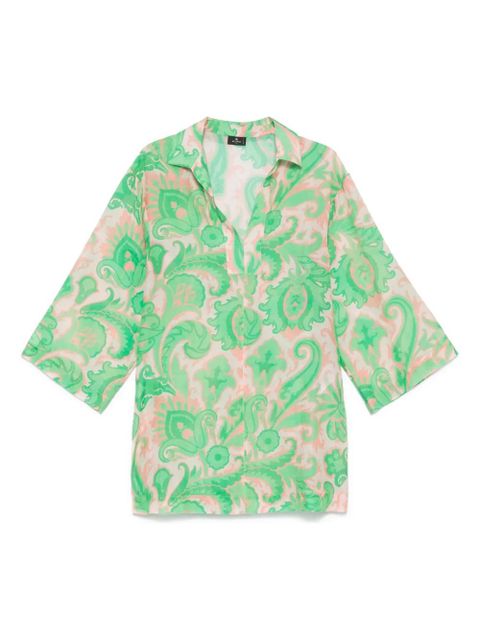 ETRO paisley-print cover-up - Green - zdjęcie produktu nr 1