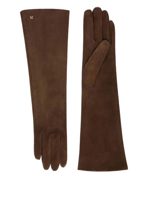 Max Mara Afideesuede gloves - Brown - zdjęcie produktu nr 1