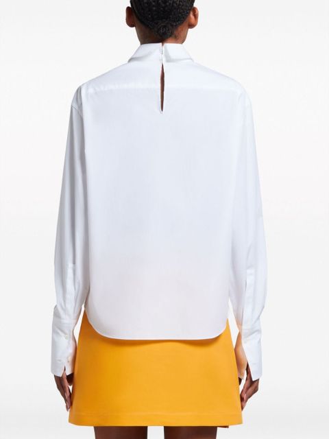 Marni pleat-detail cotton shirt - White
