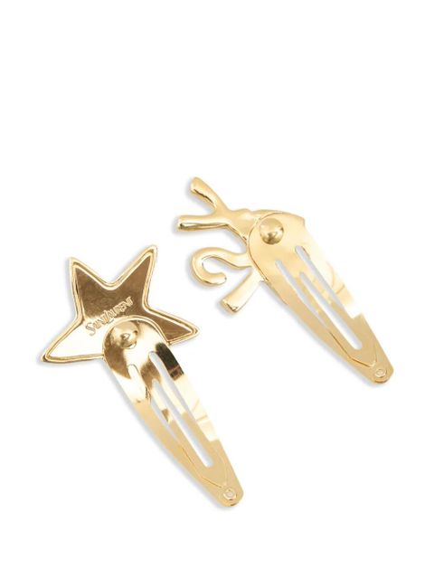 Saint Laurent Cassandre hair clips (set of two) - Gold - zdjęcie produktu nr 2