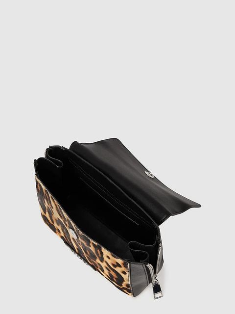 Karl Lagerfeld torebka skórzana kolor brązowy A4W30272