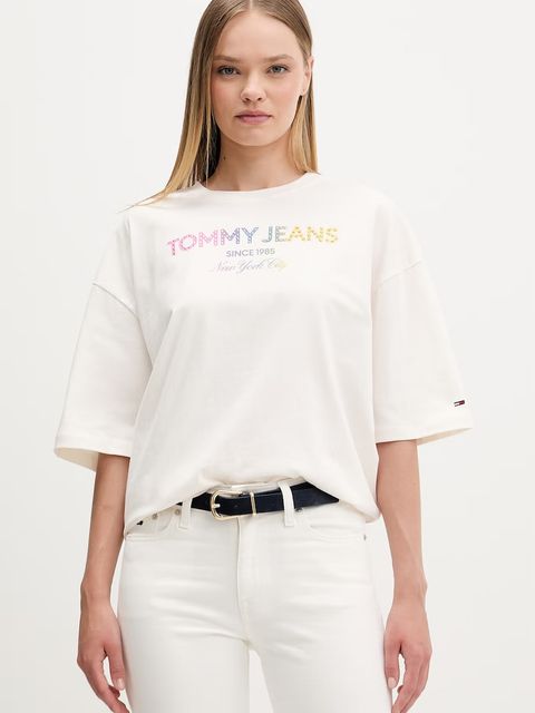 Tommy Jeans T-shirt damski bawełniany - zdjęcie produktu nr 1