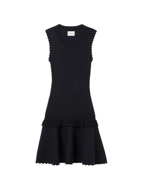 Claudie Pierlot scalloped ruffled knitted dress - Blue - zdjęcie produktu nr 1