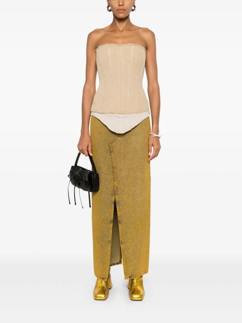MM6 Maison Margiela denim maxi skirt - Yellow - zdjęcie produktu nr 2